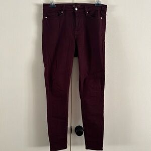 Good American burgundy/maroon skinny jeans